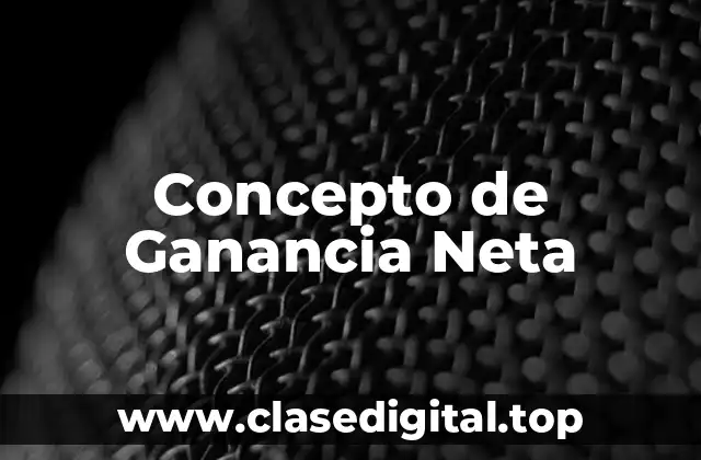 Concepto de Ganancia Neta