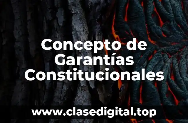 Concepto de Garantías Constitucionales
