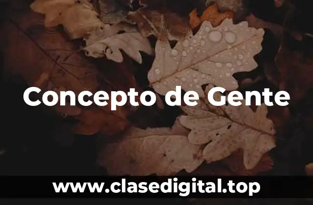 Concepto de Gente