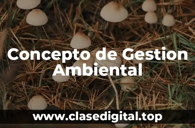 Concepto de Gestion Ambiental