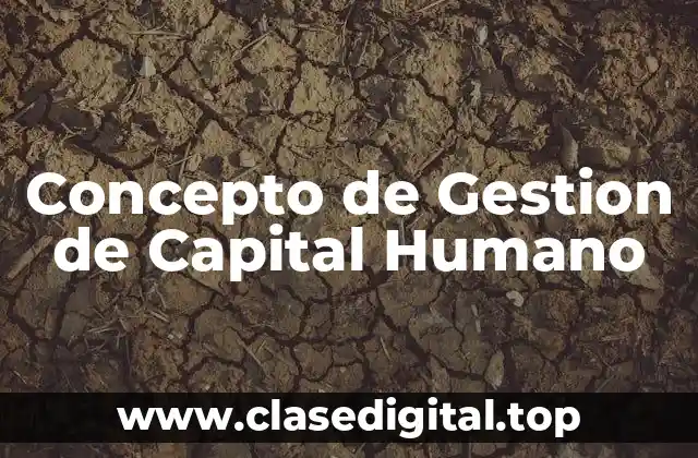 Concepto de Gestion de Capital Humano