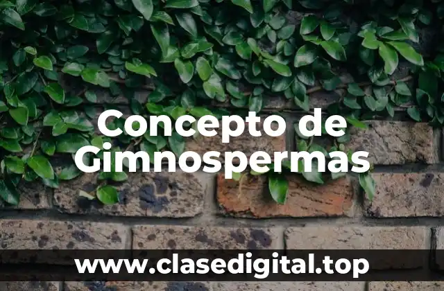 Concepto de Gimnospermas
