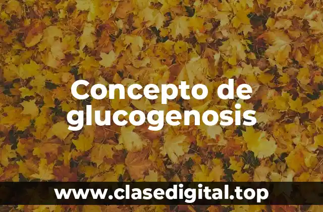 Concepto de glucogenosis