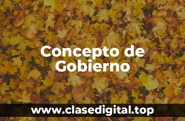 Concepto de Gobierno