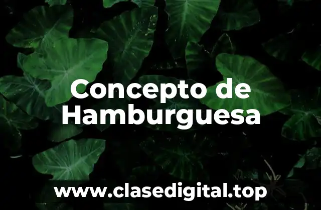 Concepto de Hamburguesa