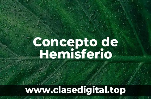 Concepto de Hemisferio