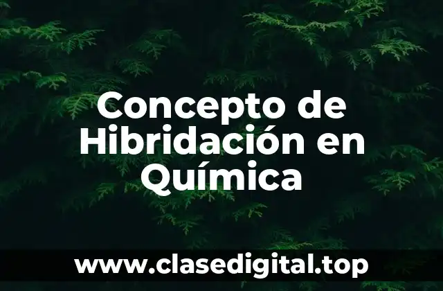 Concepto de Hibridación en Química