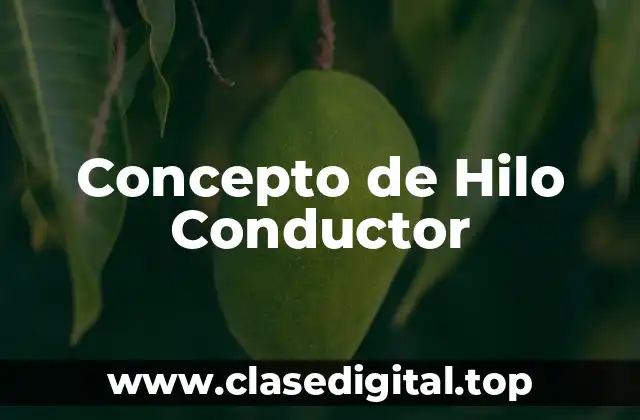 Concepto de Hilo Conductor