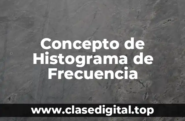 Concepto de Histograma de Frecuencia