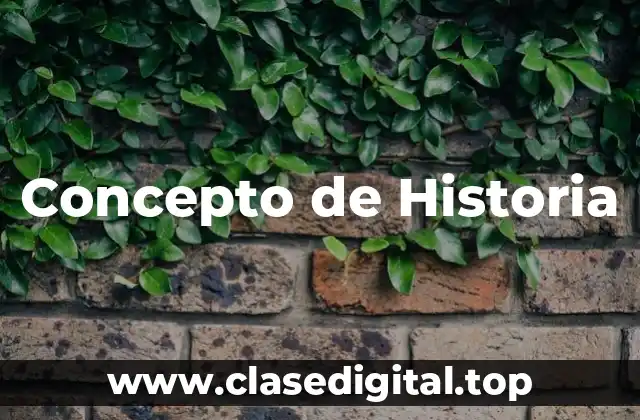Concepto de Historia