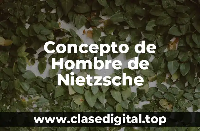 Concepto de Hombre de Nietzsche