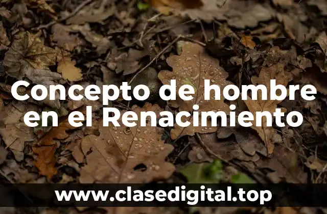 Concepto de hombre en el Renacimiento