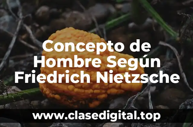 Concepto de Hombre Según Friedrich Nietzsche