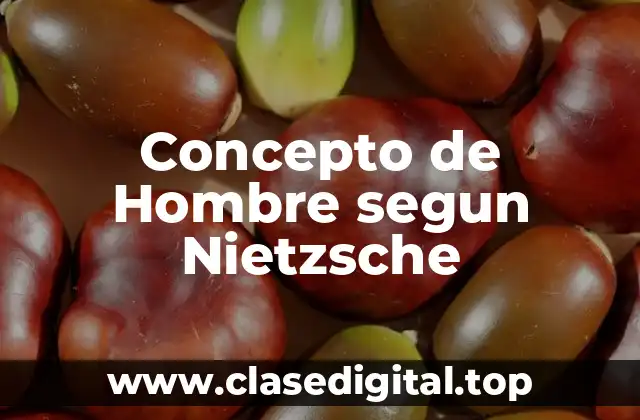 Concepto de Hombre segun Nietzsche