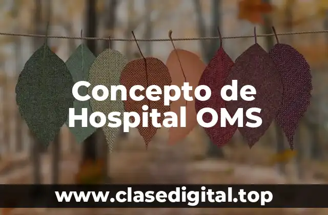 Concepto de Hospital OMS