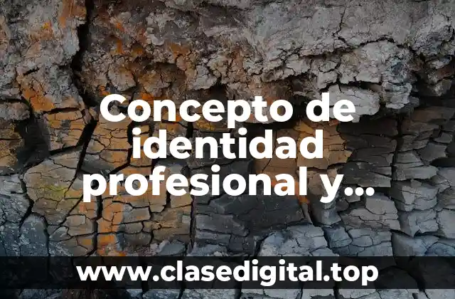 Concepto de identidad profesional y ejemplos