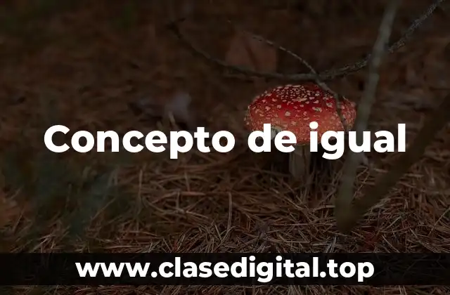 Concepto de igual