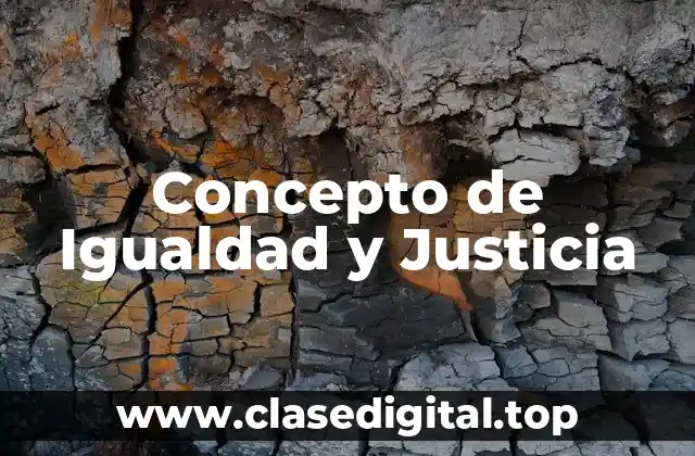 Concepto de Igualdad y Justicia