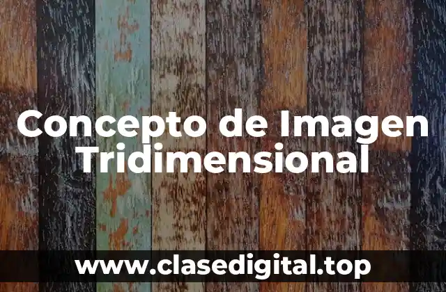 Concepto de Imagen Tridimensional