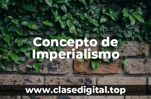 Concepto de Imperialismo
