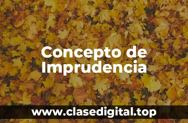 Concepto de Imprudencia