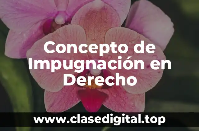 Concepto de Impugnación en Derecho