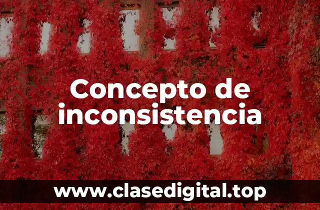 Concepto de inconsistencia