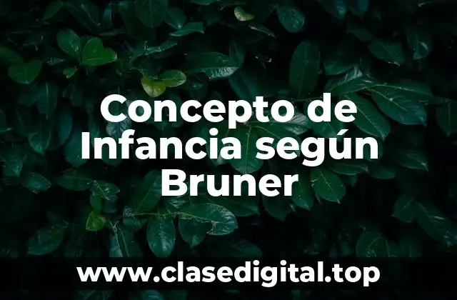 Concepto de Infancia según Bruner