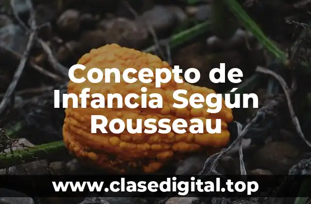 Concepto de Infancia Según Rousseau