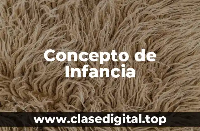 ✨ Concepto de Infancia