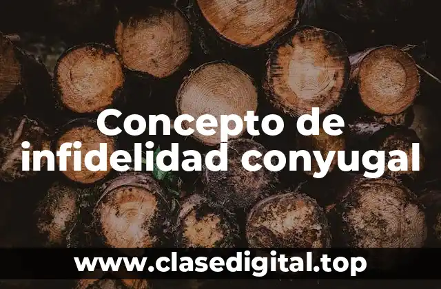 Concepto de infidelidad conyugal