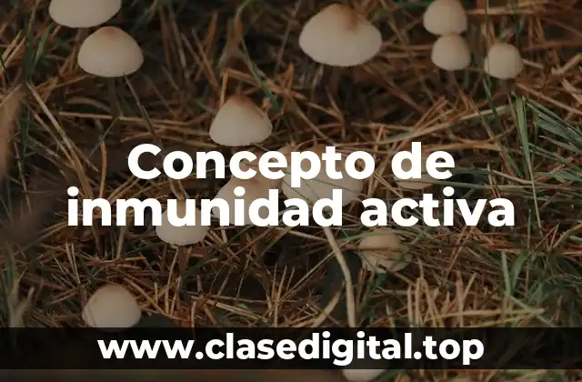 Concepto de inmunidad activa