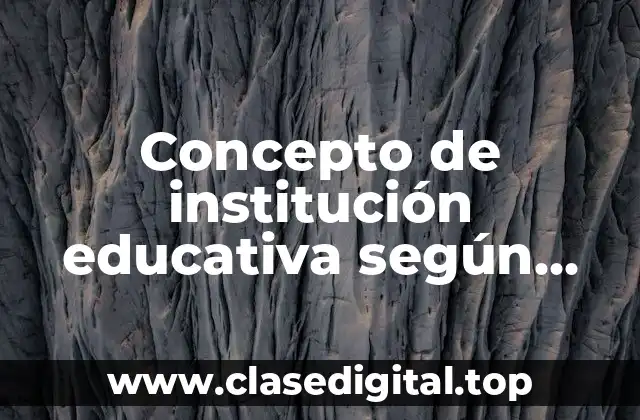 Concepto de institución educativa según Lidia Fernández
