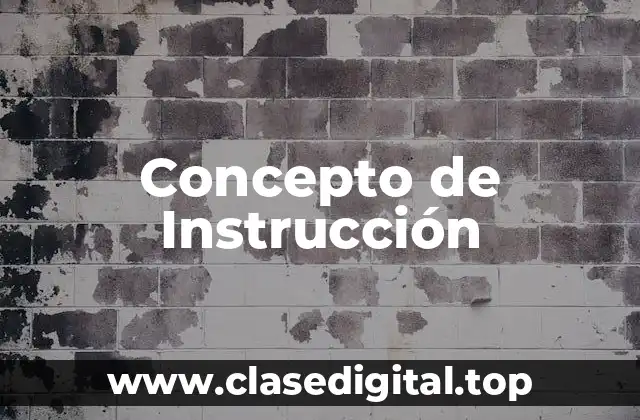 Concepto de Instrucción