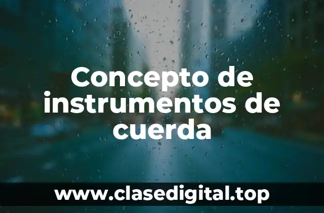 Concepto de instrumentos de cuerda