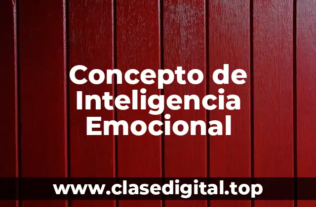 Concepto de Inteligencia Emocional