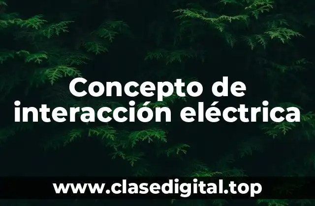 Concepto de interacción eléctrica