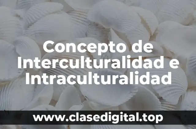 Concepto de Interculturalidad e Intraculturalidad
