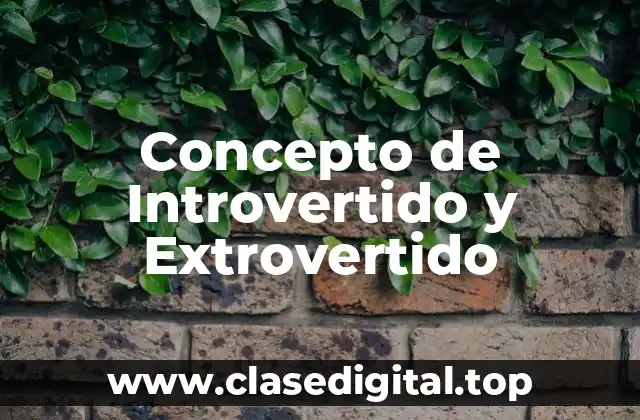 Concepto de Introvertido y Extrovertido