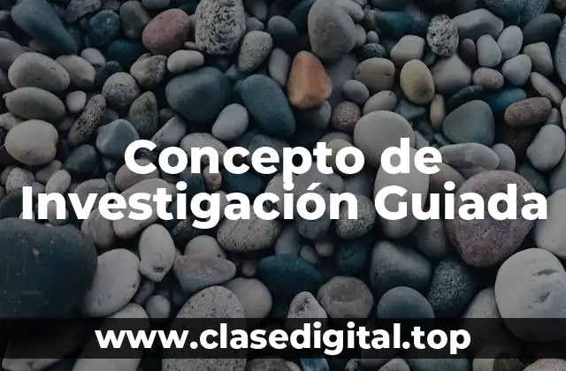 Concepto de Investigación Guiada
