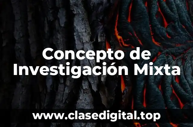 Concepto de Investigación Mixta