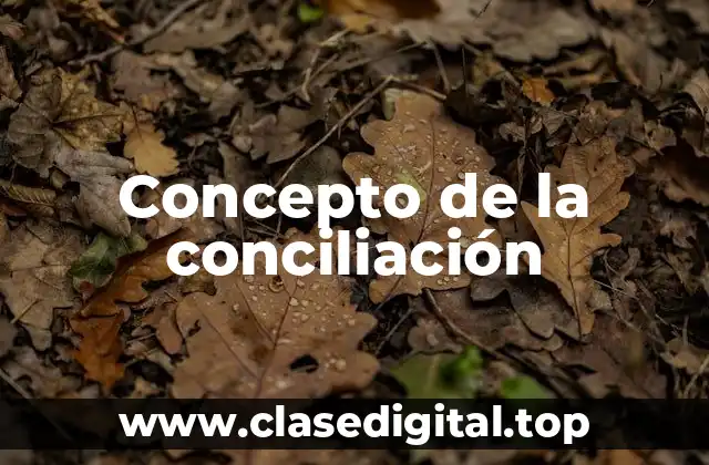 Concepto de la conciliación