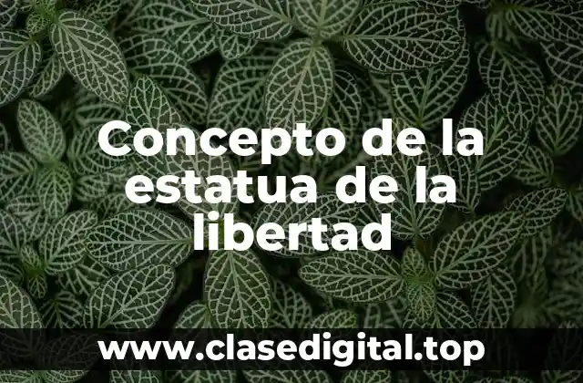 Concepto de la estatua de la libertad