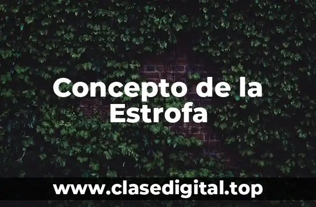 Concepto de la Estrofa