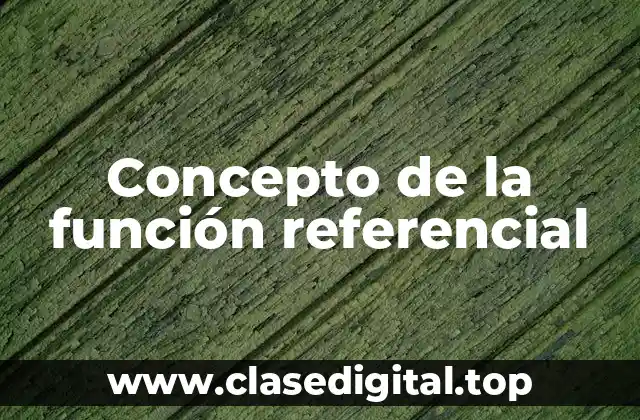 📗 Concepto de la función referencial