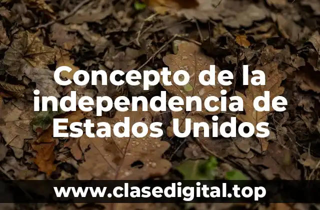 Concepto de la independencia de Estados Unidos
