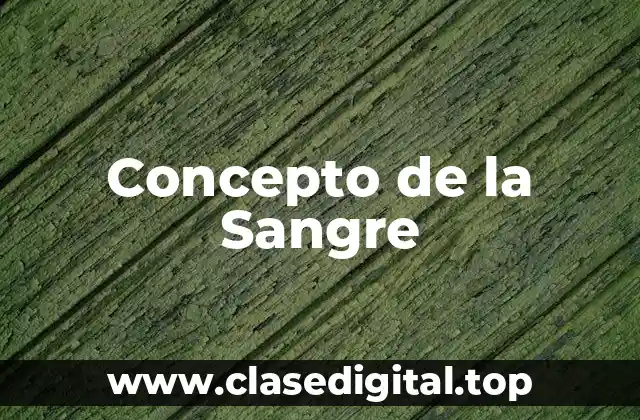 Concepto de la Sangre