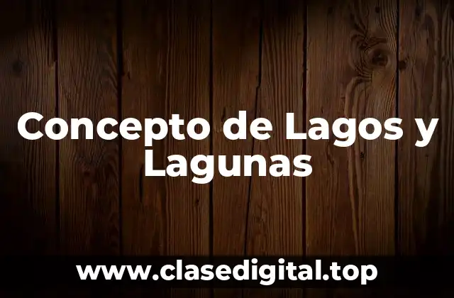 Concepto de Lagos y Lagunas