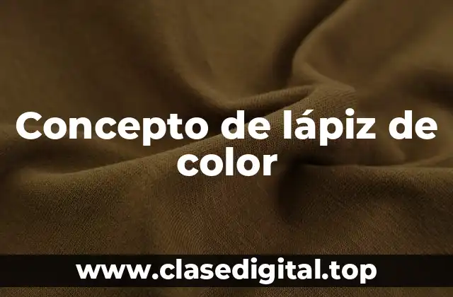 Concepto de lápiz de color