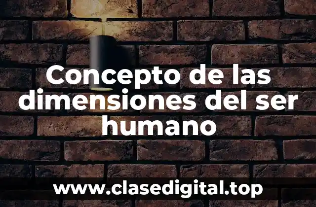 Concepto de las dimensiones del ser humano